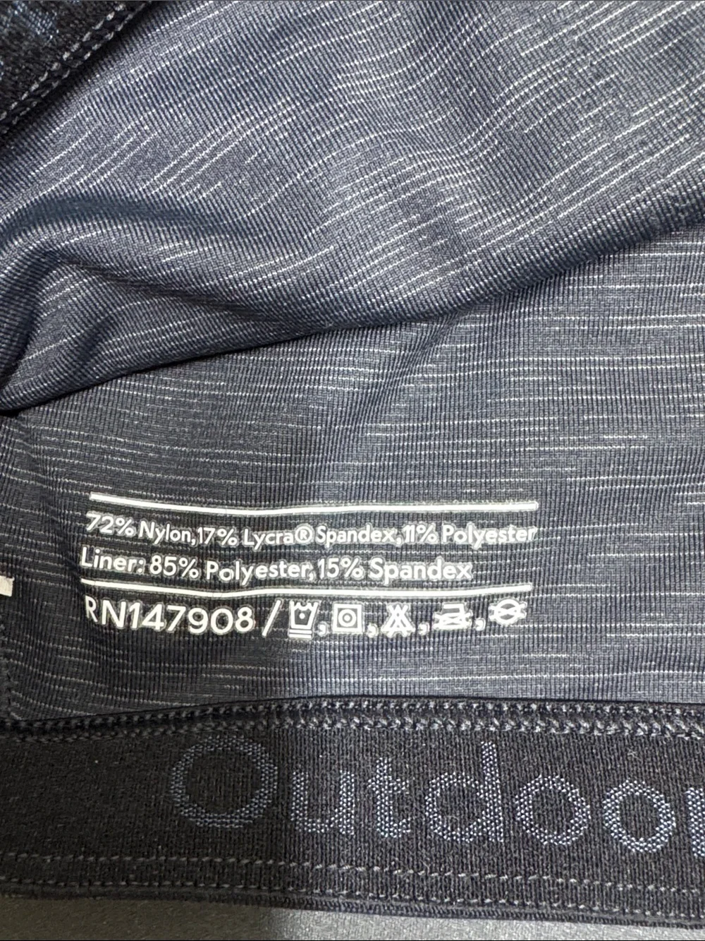 WAT23 {Outdoor Voices} Black Gray High Neck Racerback Crop Top Sports Bra